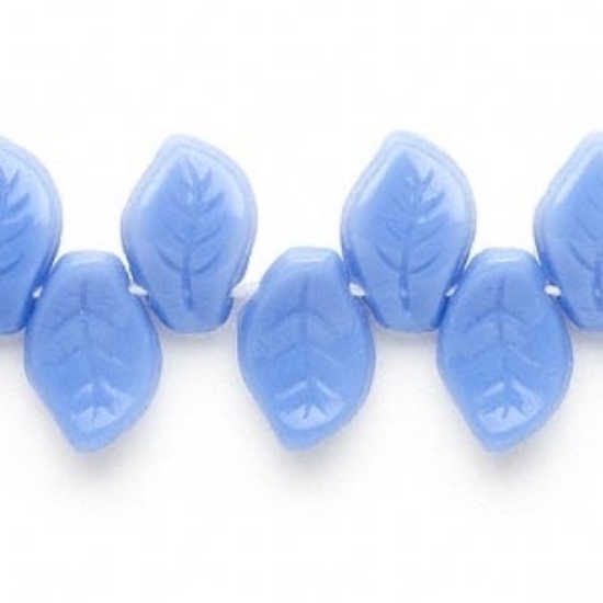 Picture of Leaf 14x9mm Opaque Light Blue x10