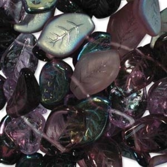 Picture of Leaf 14x9mm Lilac Mix x10