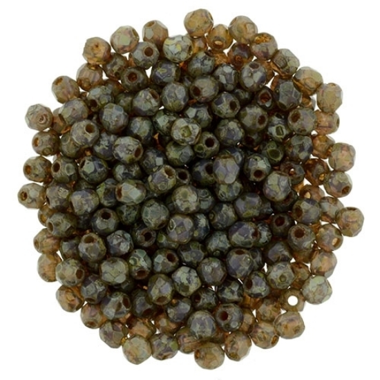 Picture of Fire-Polished 2mm Milky Amethyst Picasso x50