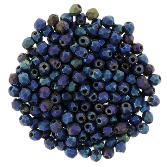 Picture of Fire-Polished 2mm Mat Iris Blue x50