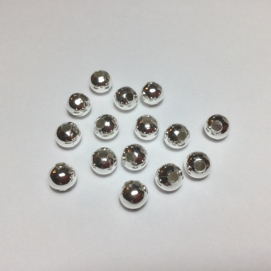 Picture of Matal Bead 8mm Silver Tone x50