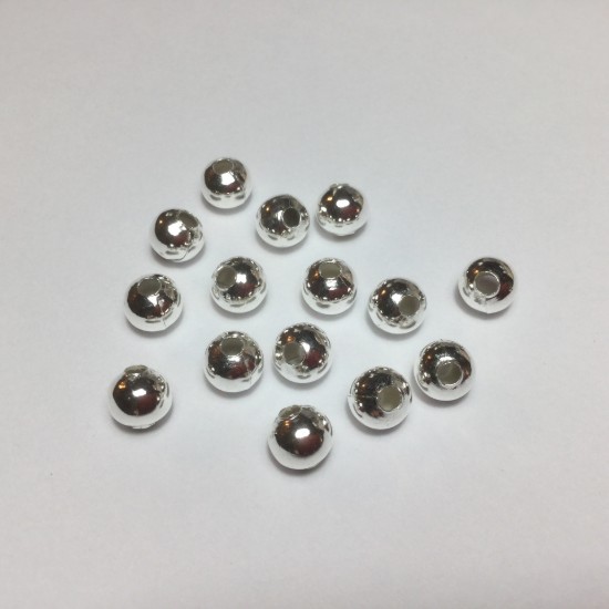 Picture of Metal Bead 8mm round Silver x50