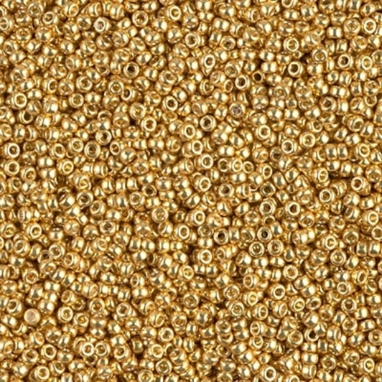 Picture of Miyuki Rocaille 15/0 4202 Duracoat Galvanized Gold x10g