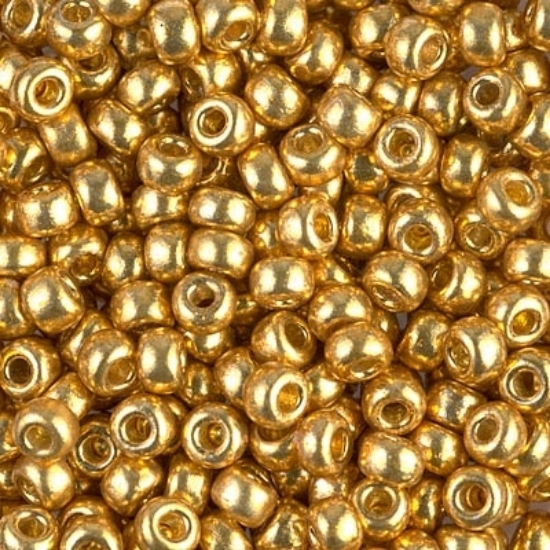 Picture of Miyuki Rocaille  6/0 4202 Duracoat Galvanized Gold  x10g