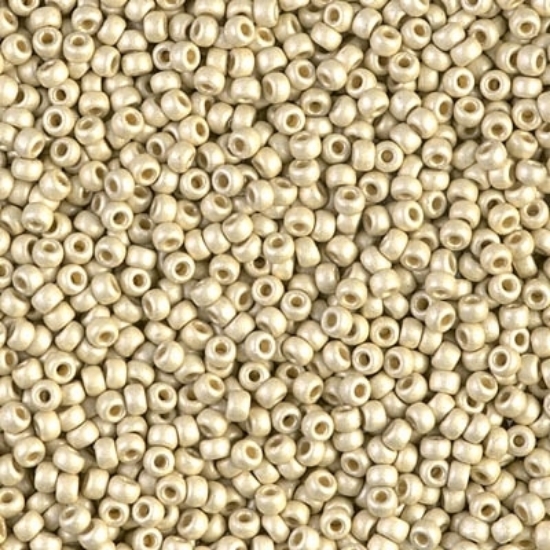 Picture of Miyuki Rocaille 8/0 4201F Duracoat Galvanized Mat Silver x10g