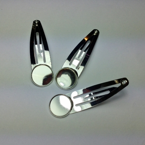 Picture of Hairclip setting 14mm round Silver x10