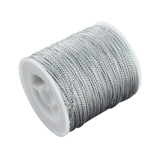 Bild von Metallic Braid 1mm Silver x100m