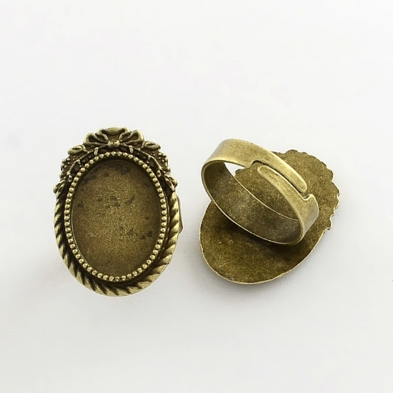 Picture of Ring Setting 18x13mm oval Bronze x4