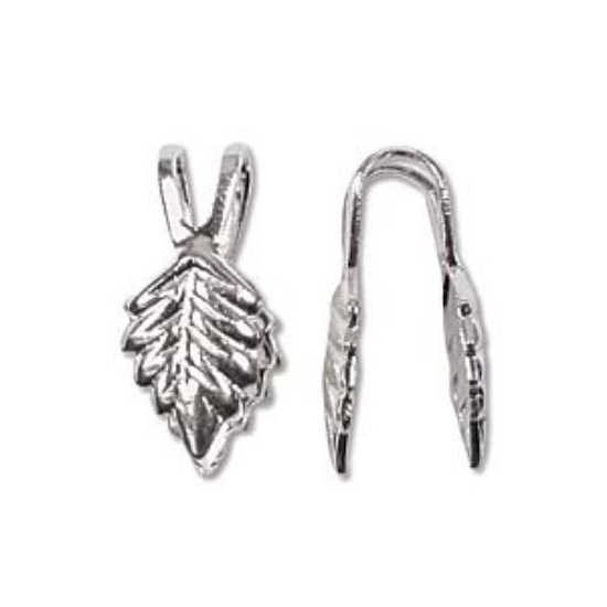 Picture of Bail glue-on 13.5mm Leaf Silver x10