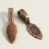 Picture of Bail glue-on leaf 15x7mm Copper x10