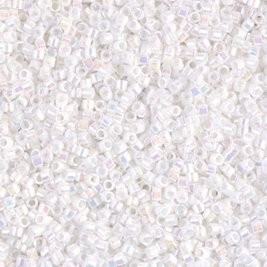 Picture of Miyuki Delica 11/0 DB202 White Pearl AB x10g