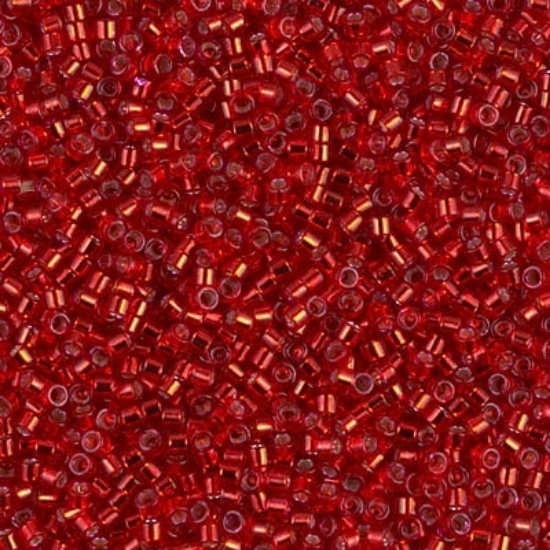 Picture of Miyuki Delica 11/0 DB602 Silver Lined Red x10g