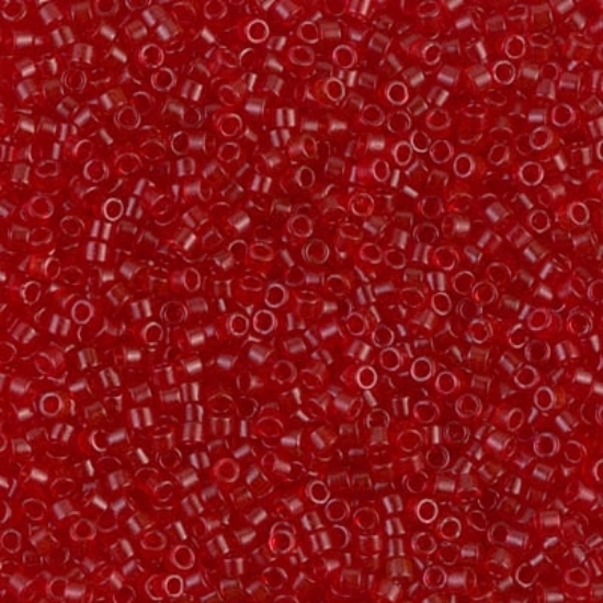 Picture of Miyuki Delica 11/0 DB774 Dyed Semi Mat Transparent Red x10g