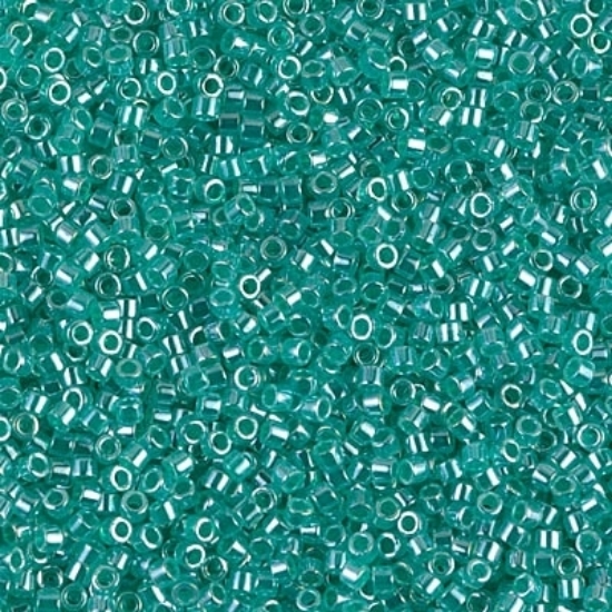 Picture of Miyuki Delica 11/0 DB238 Crystal Luster Green Aqua Lined x10g