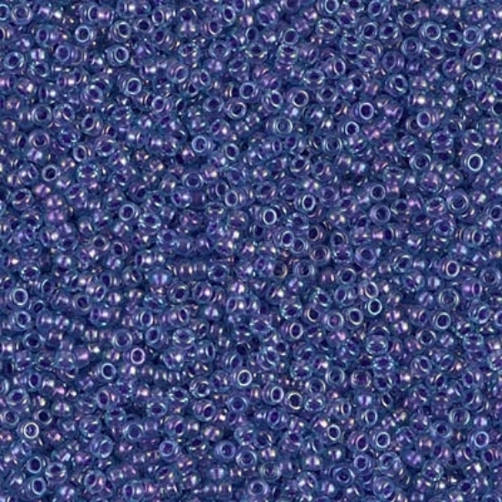 Picture of Miyuki Rocaille 15/0 1827 Sparkle Purple Lined Aqua Luster x10g