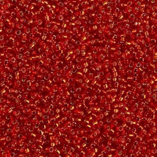 Picture of Miyuki Rocaille 15/0 10 Silver Lined Flame Red x10g