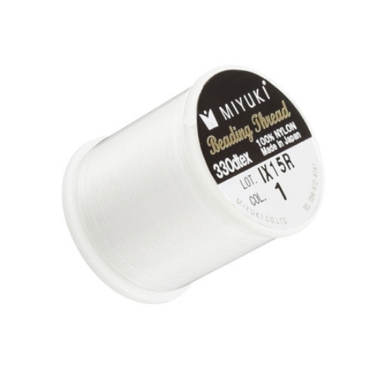 Picture of Miyuki Nylon Beading thread B 0.25mm White (n°01) x50m