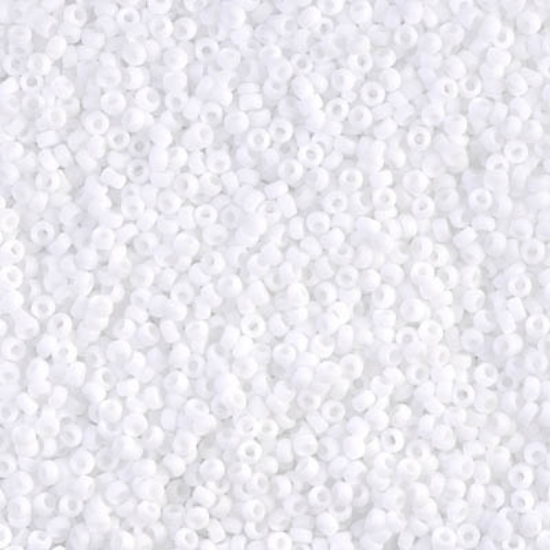 Picture of Miyuki Rocaille 15/0 402F Opaque White Mat x10g