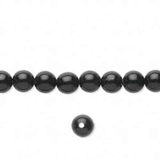 Picture of Black Obsidian bead 6mm round x38cm