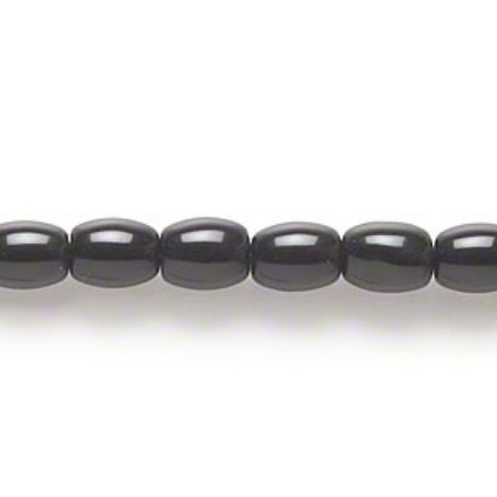 Picture of Black Obsidian (natural) 8x6mm Barrel x35cm