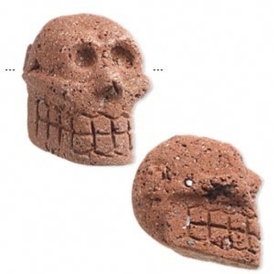 Picture of Lava Skull 25x21mm Red x1