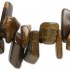 Изображение Tiger Eye bead gigantic Hawaiian chip x10