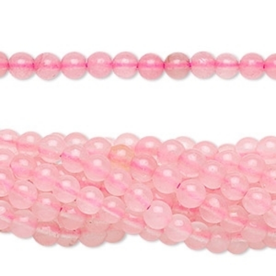 Picture of Rose Quartz bead 4mm round x38cm