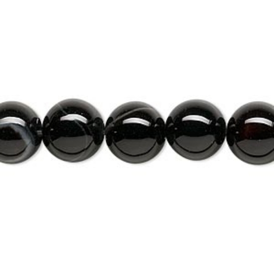Picture of Agate (dyed) 10mm round Black x10