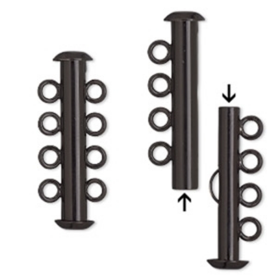 Picture of Clasp Slide Lock 26mm 4-strand Gunmetal x1