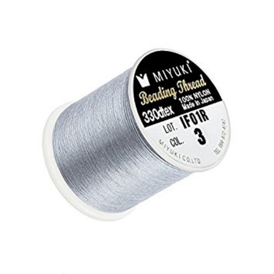 Picture of Miyuki Nylon Beading thread 0.2mm Silver (n°03) x50m