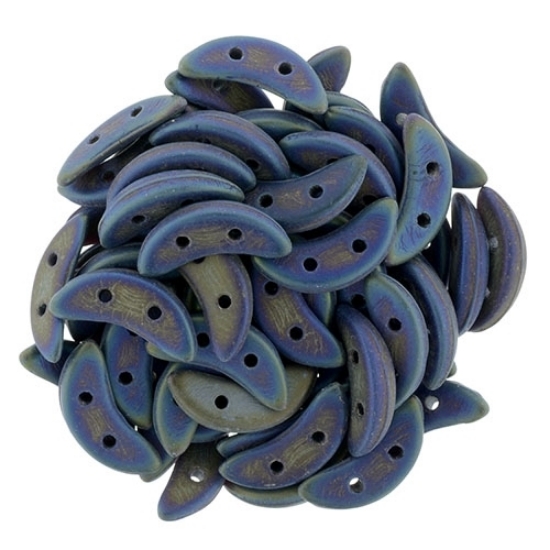 Picture of CzechMates Crescent 3x10mm Mat Iris Blue x5g