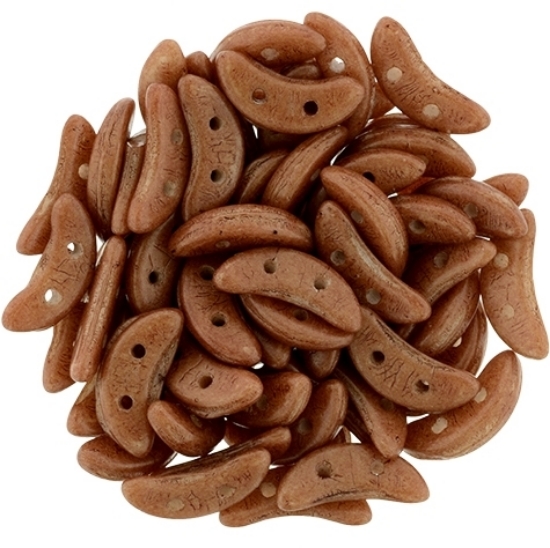 Picture of CzechMates Crescent 3x10mm Opaque Potter's Clay x5g