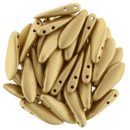 Picture of CzechMates Daggers 2 holes 5x16mm Aztec Gold x25