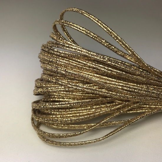Picture of Soutache Cord cotton and polyester 3,5mm Metallic Gold x20m