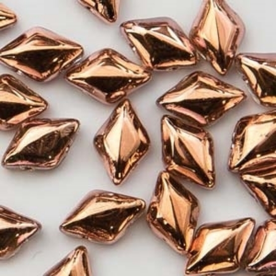 Picture of GemDuo 2-hole 5x8mm Crystal Capri Gold x10g