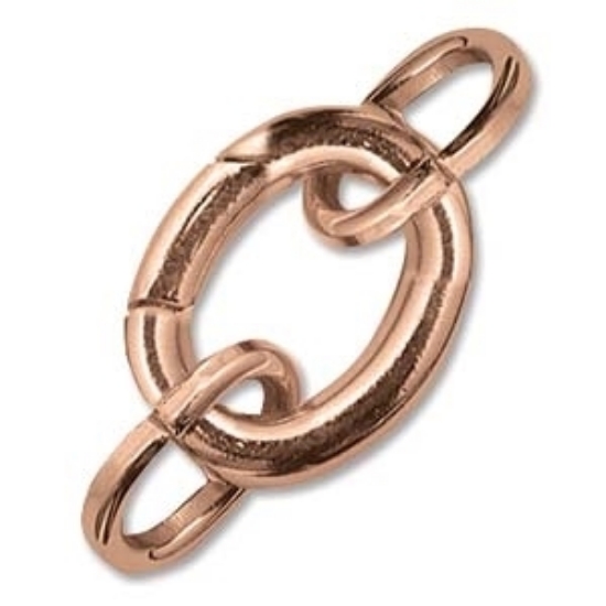 Picture of Clic Clasp 15x20mm w/ 2 rings Rose Gold  x1