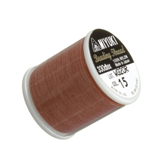 Picture of Miyuki Nylon Beading thread 0.2mm Nutmeg (n°15) x50m