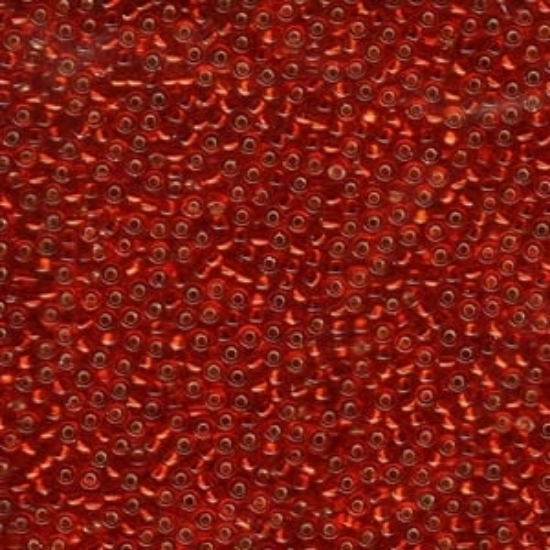 Picture of Miyuki Rocaille  8/0 Hex Cut 11 Silver Lined Ruby x10g