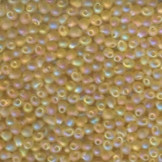 Picture of Miyuki Drop 3.4mm 132FR Mat Transparent Topaz x10g