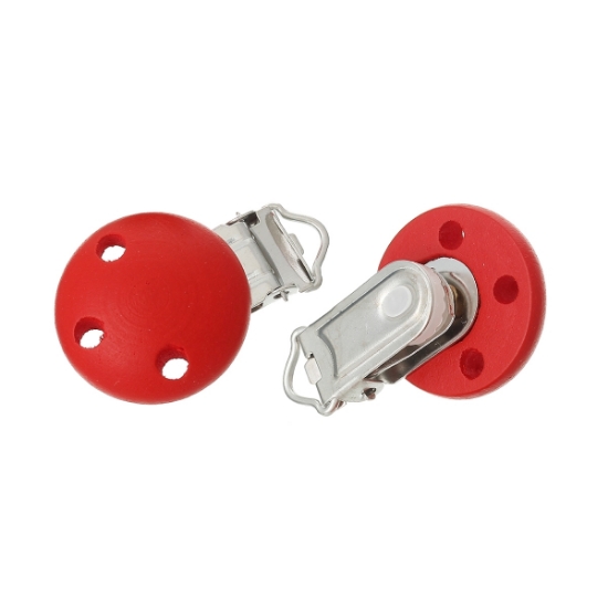 Picture of Speenclip hout rood 44x29mm x1