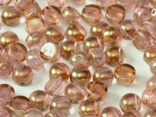 Picture of 2-hole Cabochon 6mm Crystal Red Luster x14