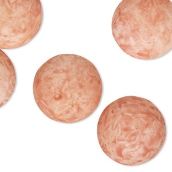 Picture of Cabochon Acrylic 18mm Opaque Salmon Mat x2