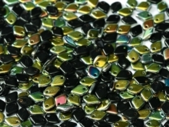 Picture of Dragon Scale Bead 1,5x5mm Jet Vitrail x10g