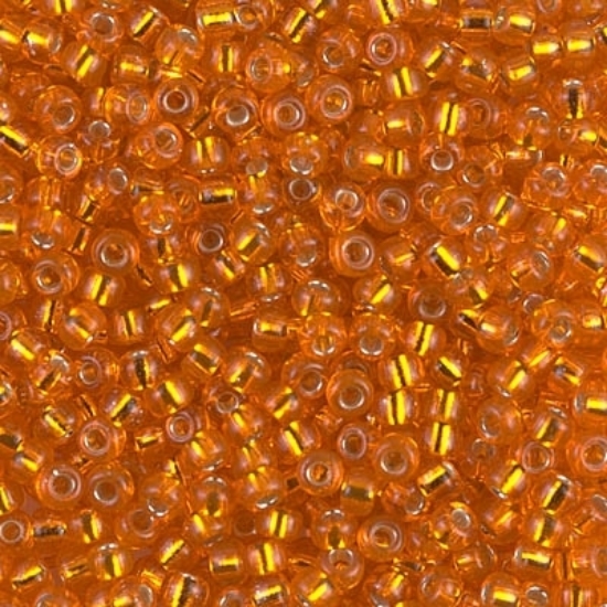 Picture of Miyuki Rocaille 8/0 8 Silver Lined Orange x10g