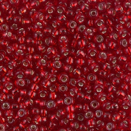 Picture of Miyuki Rocaille 8/0 11 Silver Lined Ruby x10g