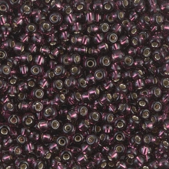 Picture of Miyuki Rocaille 8/0 13 Silver Lined Dark Smoky Amethyst x10g