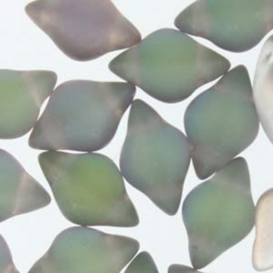 Picture of GemDuo 2-hole 5x8mm Mat Backlit Petroleum x10g