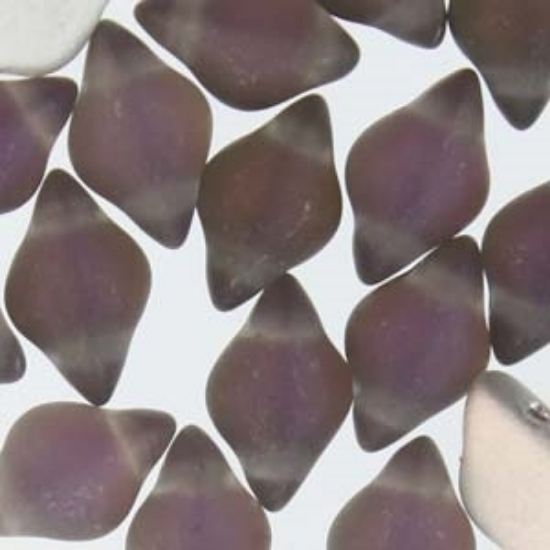 Picture of GemDuo 2-hole 5x8mm Matt Backlit Purple Haze x10g