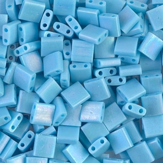 Picture of Miyuki Tila TL413FR Mat Opaque Turquoise Blue AB x5g