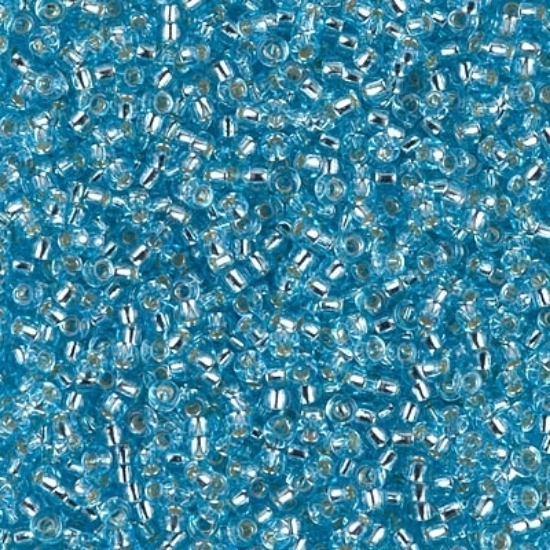 Picture of Miyuki Rocaille 11/0 18 Silver Lined Aqua x10g